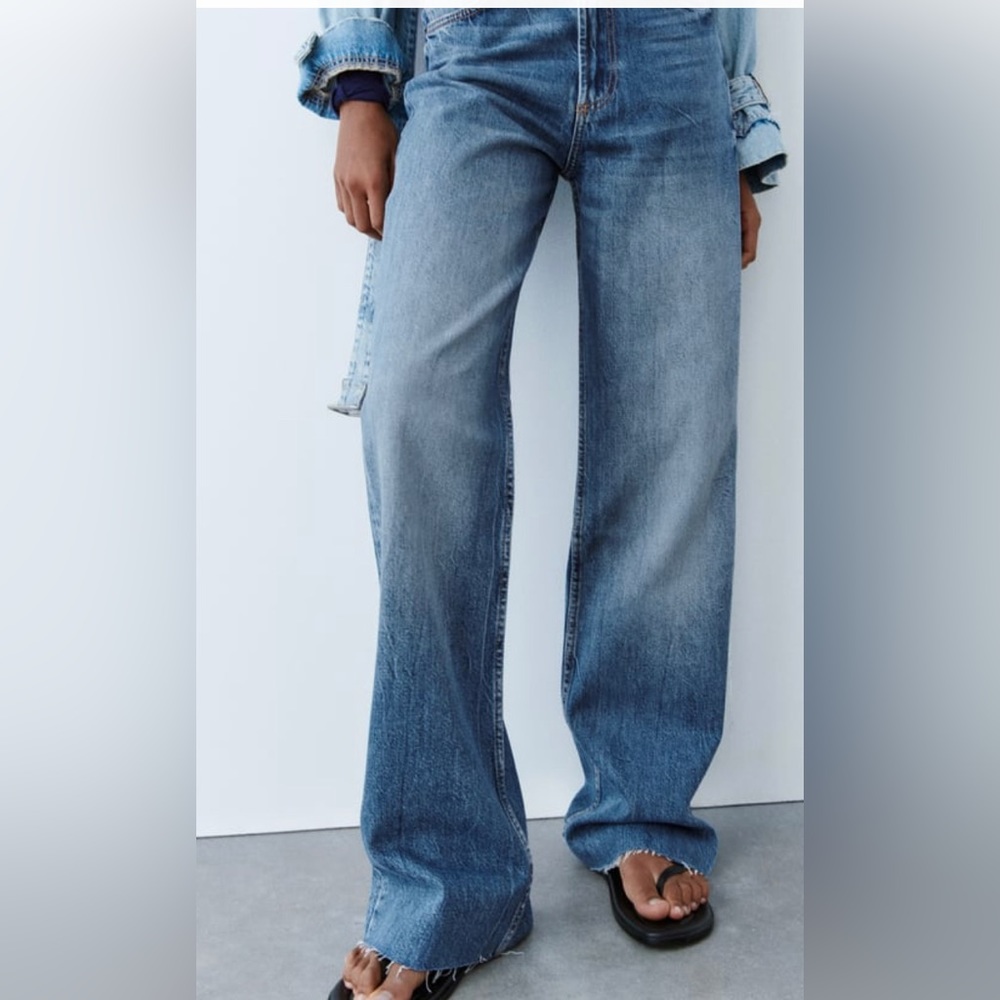 Zara High-rise Wide-leg jeans